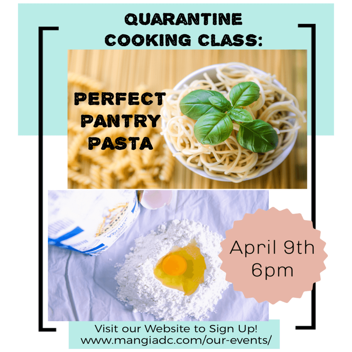 Mangia DC Quarantine Cooking Pasta