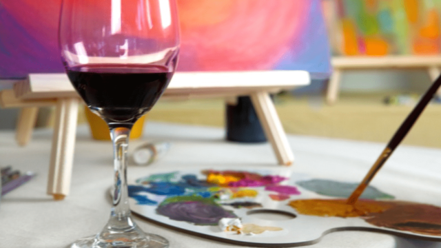 Online Painting Class - Happy Hour Sunset (Virtual Paint Night at Home)