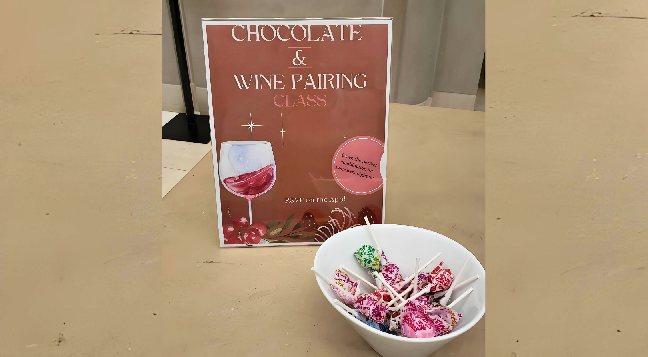 chocolate and wine tasting